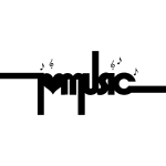 Sticker design love music Sticker design love music
