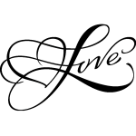 Sticker design love romantique