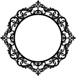 Sticker design miroir dcor baroque