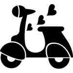 Sticker design moto et coeur Sticker design moto et coeur