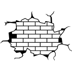 Sticker design mur en briques
