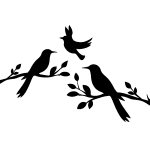 Sticker design oiseaux