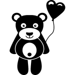 Sticker design ourson avec c?ur