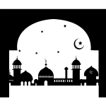 Sticker design palais oriental cadre Sticker design palais oriental cadre