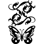 Sticker design papillon Sticker design papillon