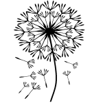 Sticker design pissenlits en clos