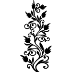 Sticker design plante orné de fleurs Sticker design plante orné de fleurs