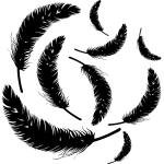 Sticker design plumes d'oiseau Sticker design plumes d'oiseau