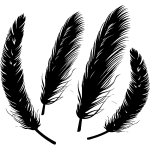 Sticker design quatres plumes Sticker design quatres plumes