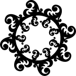 Sticker design roue baroque Sticker design roue baroque