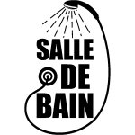 Sticker design salle de bain pommeau de douche Sticker design salle de bain pommeau de douche