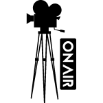 Sticker design scène de tournage film Sticker design scène de tournage film