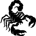 Sticker design scorpion