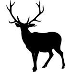 Sticker design silhouette cerf Sticker design silhouette cerf