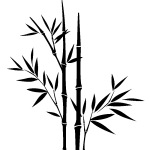 Sticker design tiges et feuilles de bambous