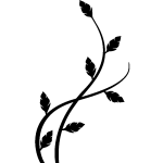 Sticker design tige de fleur