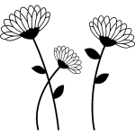 Sticker design tiges  fleurs pissenlit