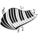 Sticker design touche de piano