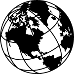Sticker desing globe terrestre