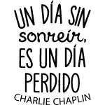 Sticker un día sin sonreir. . . charlie chaplin Sticker un día sin sonreir. . . charlie chaplin