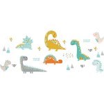 Stickers dinosaures en balade