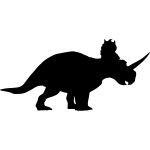 Sticker dinosaure avec une corne