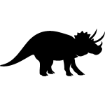 Sticker dinosaure avec cornes