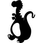 Sticker dinosaure danseur