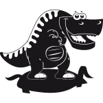 Sticker dinosaure heureux