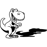 Sticker dinosaure avec ombre