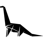 Sticker dinosaure origami