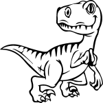 Sticker dinosaure petit tyrannosaure