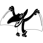 Sticker dinosaure volant