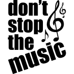 Sticker don't stop the music