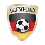 Sticker drapeau avec le football, allemagne