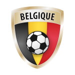 Sticker drapeau avec le football, belgique