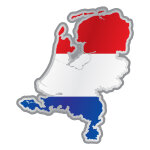 Sticker drapeau des pays - bas  l'intrieur de la forme pays
