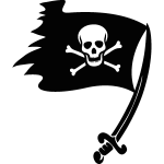 Sticker drapeau pirate