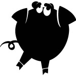 Sticker drle de cochon