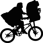 Sticker e. t. vélo volant Sticker e. t. vélo volant
