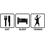 Sticker eat, sleep, tennis