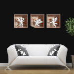 Sticker effet 3d 3 anges marbre rose Sticker effet 3d 3 anges marbre rose
