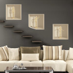 Sticker effet 3d 3 silhouettes Sticker effet 3d 3 silhouettes