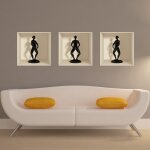 Sticker effet 3d ballerines silhouette fig