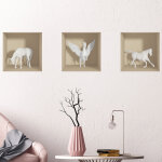 Sticker effet 3d chevaux