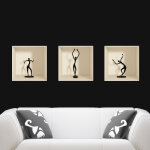Sticker effet 3d figurines danseuses