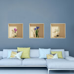 Sticker  effet 3d fleurs orchides