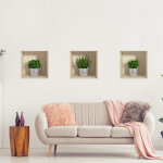Sticker effet 3d herbes