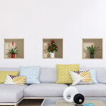 Sticker effet 3d plantes exotiques Sticker effet 3d plantes exotiques