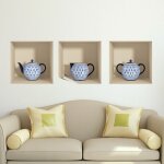 Sticker effet 3d thire ray bleu